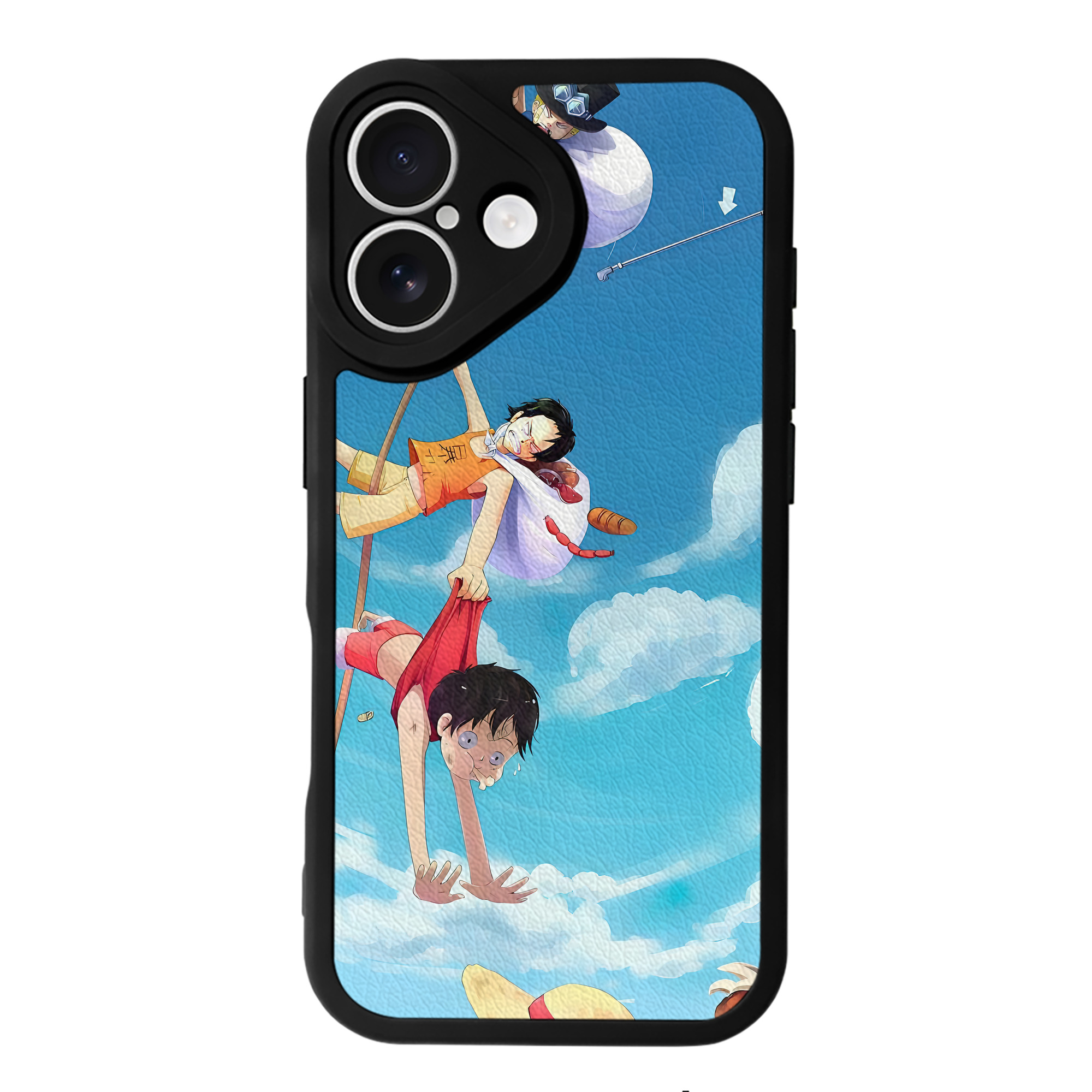 （画像用） ワンピース ONE PIECE 【iPhone 16シリーズ対応】シリコンスマホケース（レザー調） 材質：シリコン